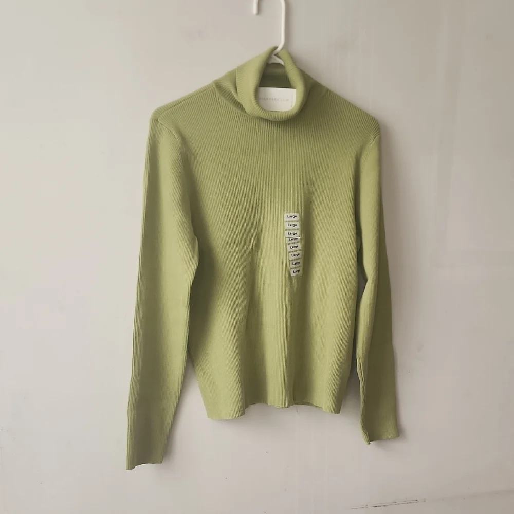 Charter Club Light Green Cowl Neck Sweater - Picture 3 of 7